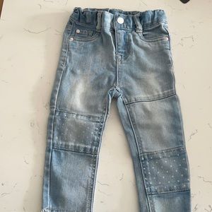 Jeans with patch for baby girls